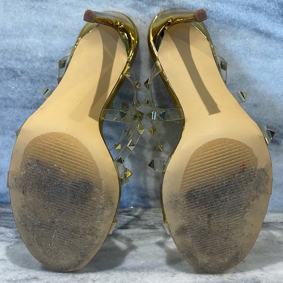 LILIANA Stud Heeled Sandals - Gold size 37.5 - Picture 7 of 10